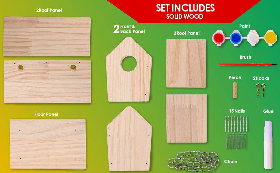 DIY Build A Birdhouse - Craft Kit - Hapinest